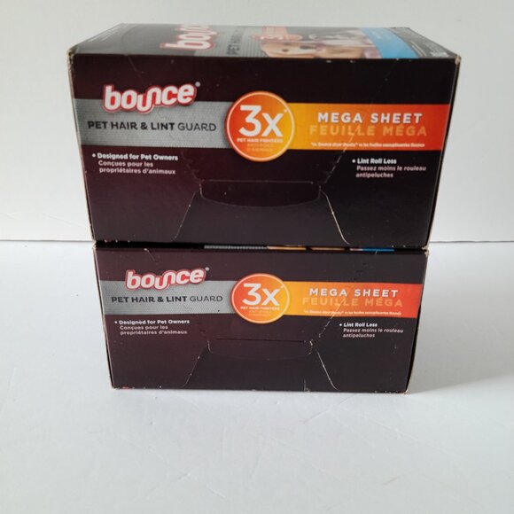 BOUNCE PET HAIR AND LINT GUARD MEGA DRYER SHEETS - FRESCH SCENT- 80 CT PER BOX - Picture 2 of 8